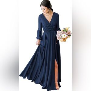 Elegant Navy Blue Maxi Dress